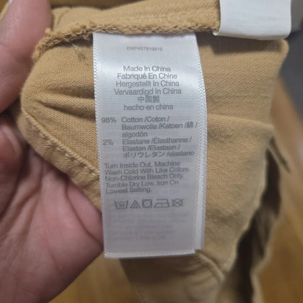Madewell Womens Casual Everyday Patch‎ Pocket Utility Cargo Pants Deep Khaki 33